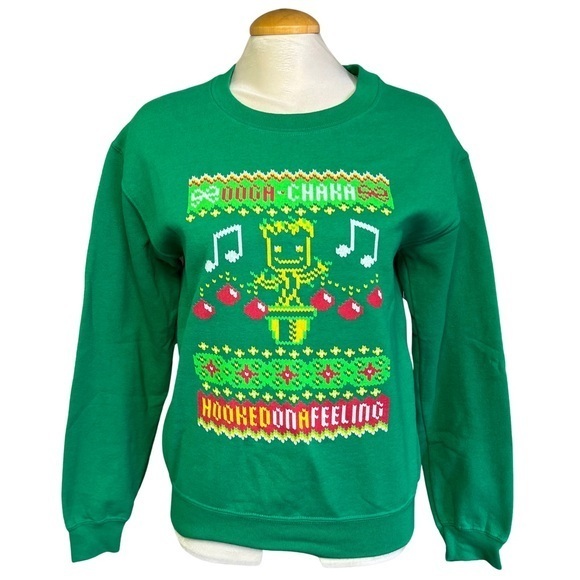 TeeFury Sweaters - Green TeeFury Ugly Christmas Sweater Guardians of the Galaxy size Small